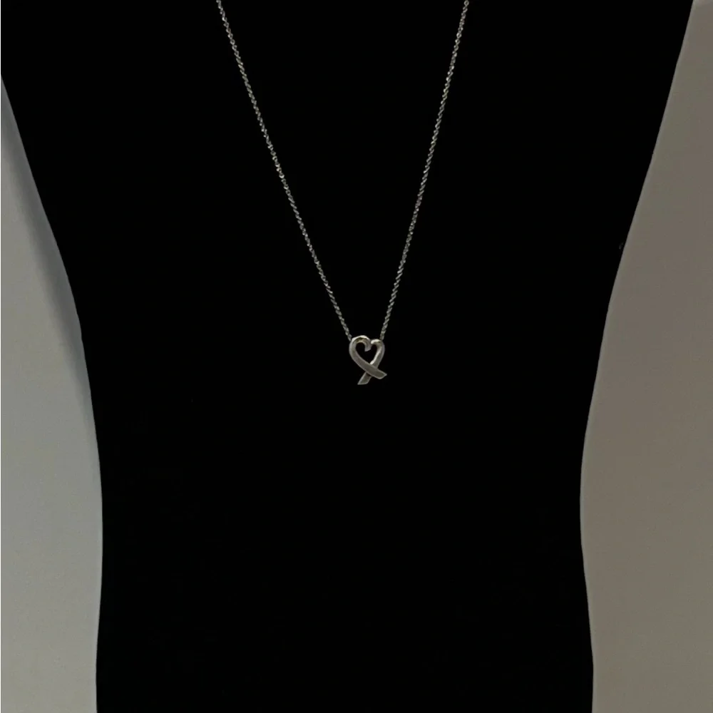 🔥FLASH SALE 🔥Elsa Peretti Small Open Heart Necklace Sterling Silver 925 ✨ - Picture 3 of 5